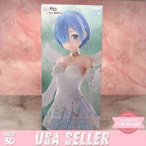 FuRyu BiCute Pure Re:Zero Rem Little Wings PVC Anime Figure New Boxed Japan